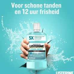 4x Listerine Mondwater Cool Mint Milde Smaak Zonder Alcohol 500 ml
