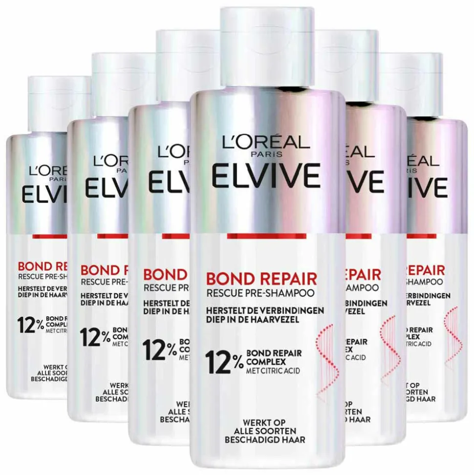 6x L'Oréal Elvive Bond Repair Pre-Shampoo 200 ml