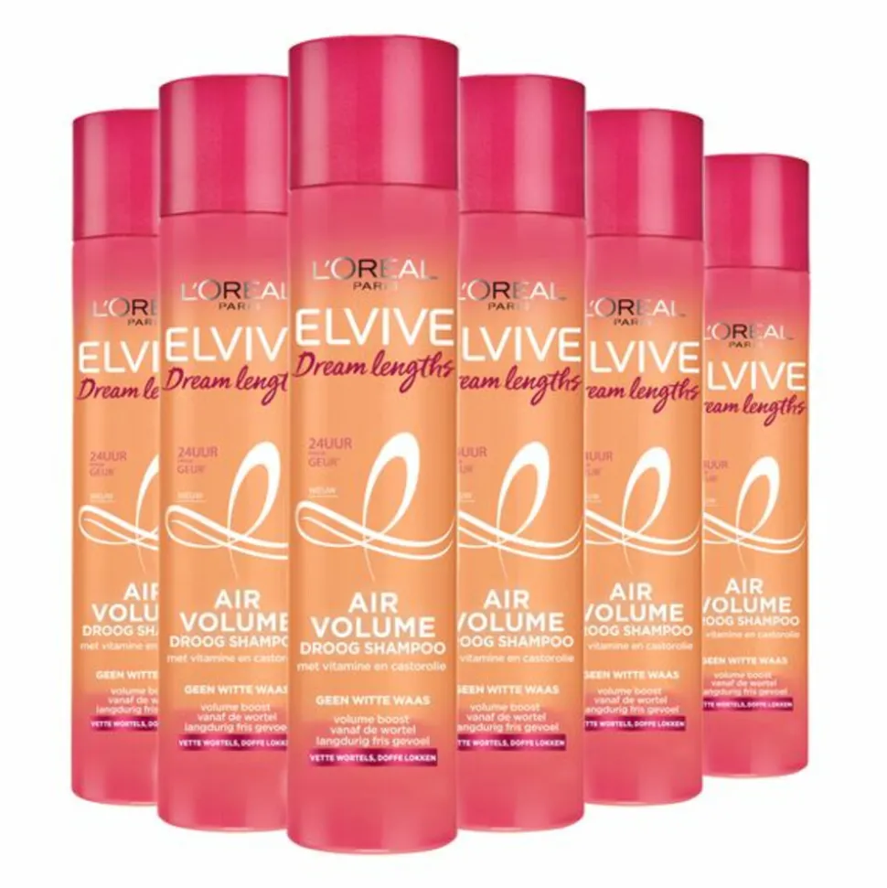 6x L'Oréal Elvive Dream Lengths Dry Shampoo 200 ml