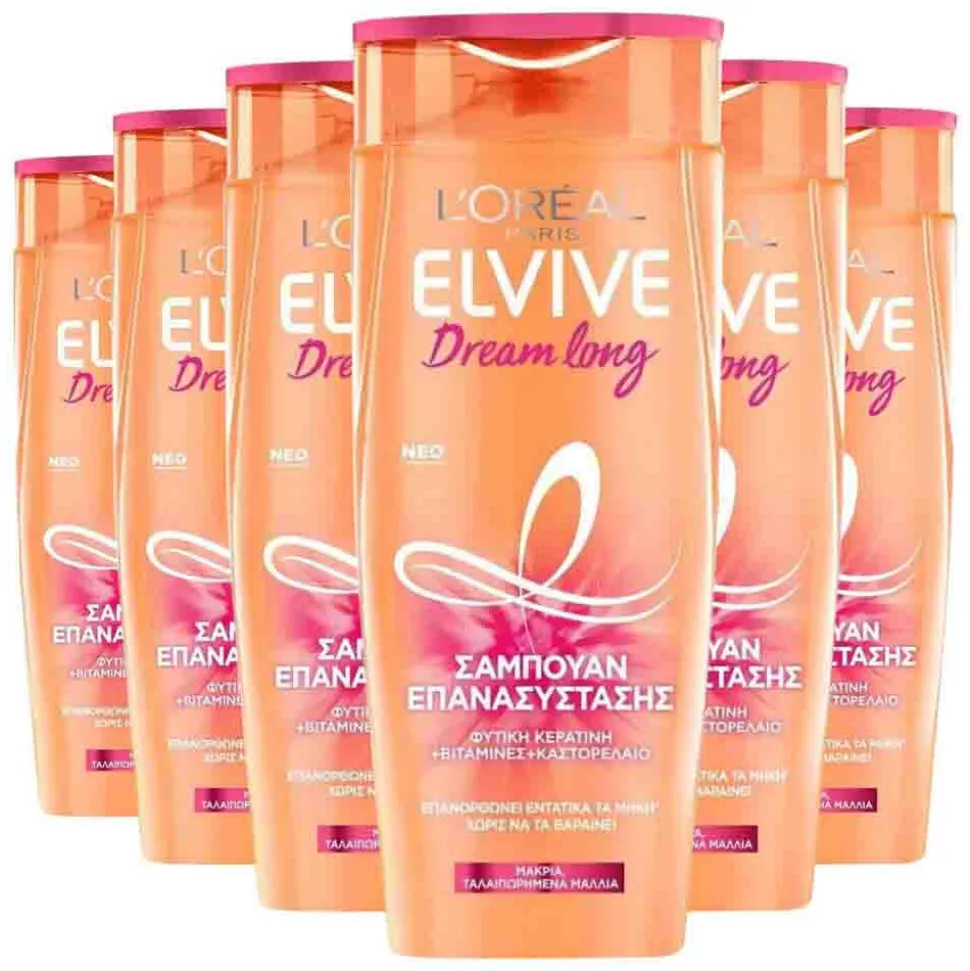 6x L'Oréal Elvive Dream Lengths Shampoo 400 ml