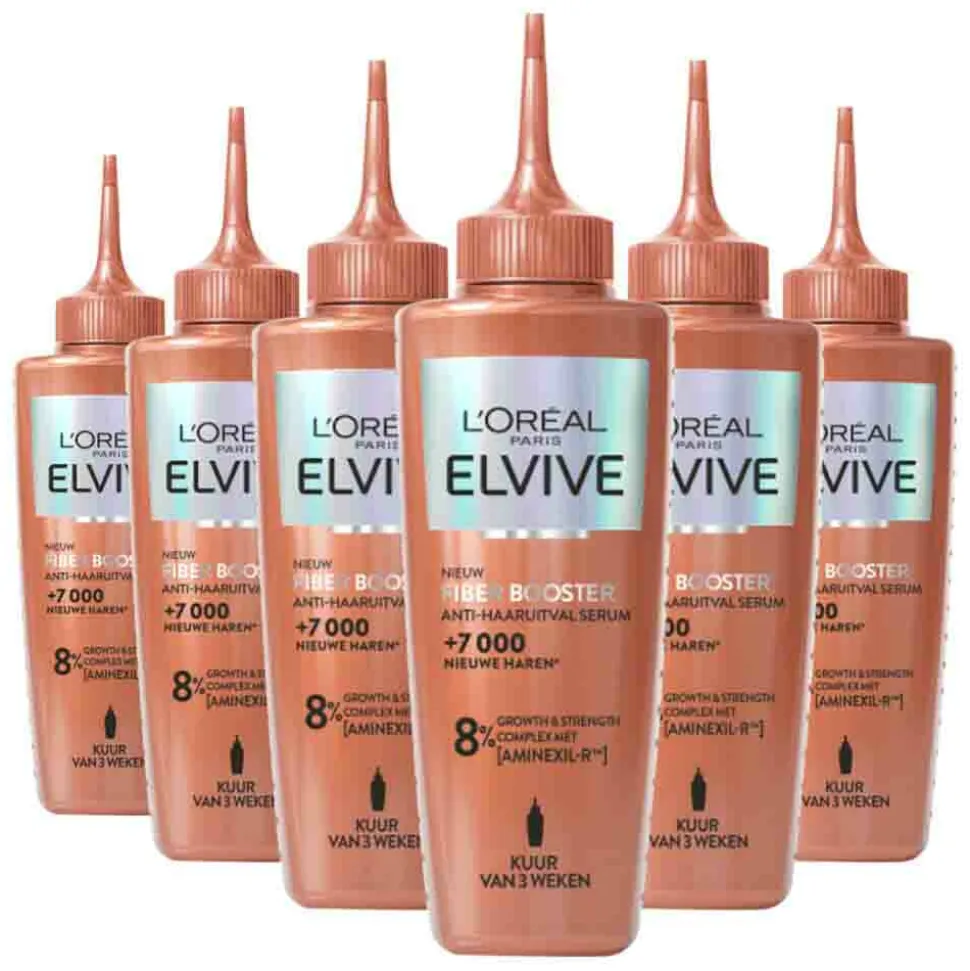 6x L'Oréal Elvive Fiber Booster Anti-Haaruitval Serum 102 ml