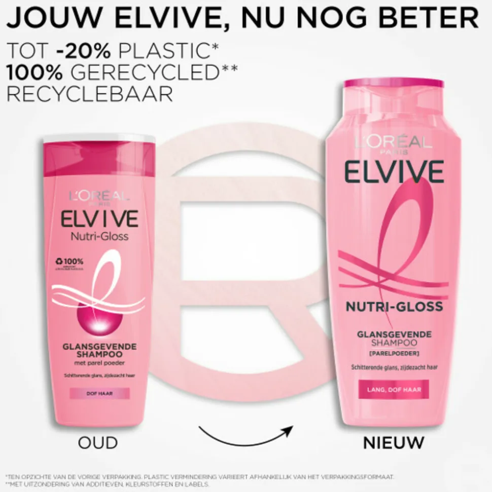 6x L'Oréal Elvive Nutri Gloss Shampoo 250 ml