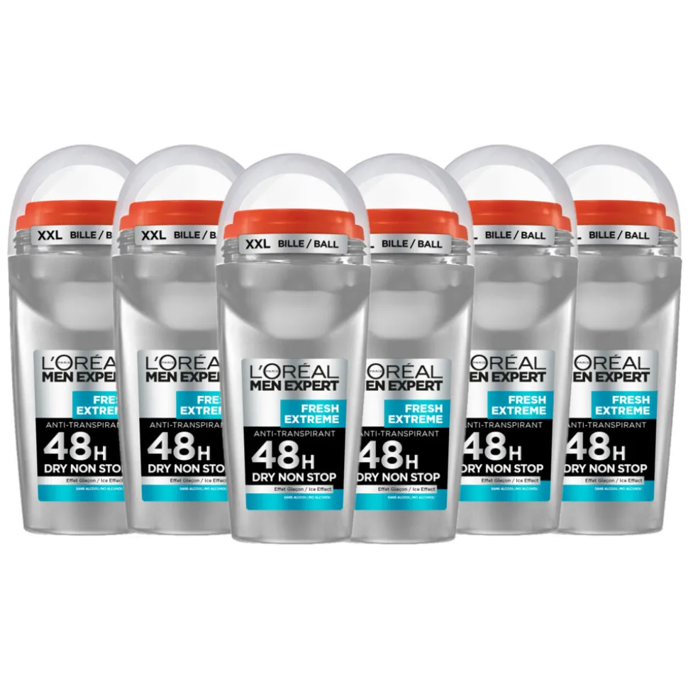6x L'Oréal Men Expert Deodorant Roller Fresh Extreme 50 ml