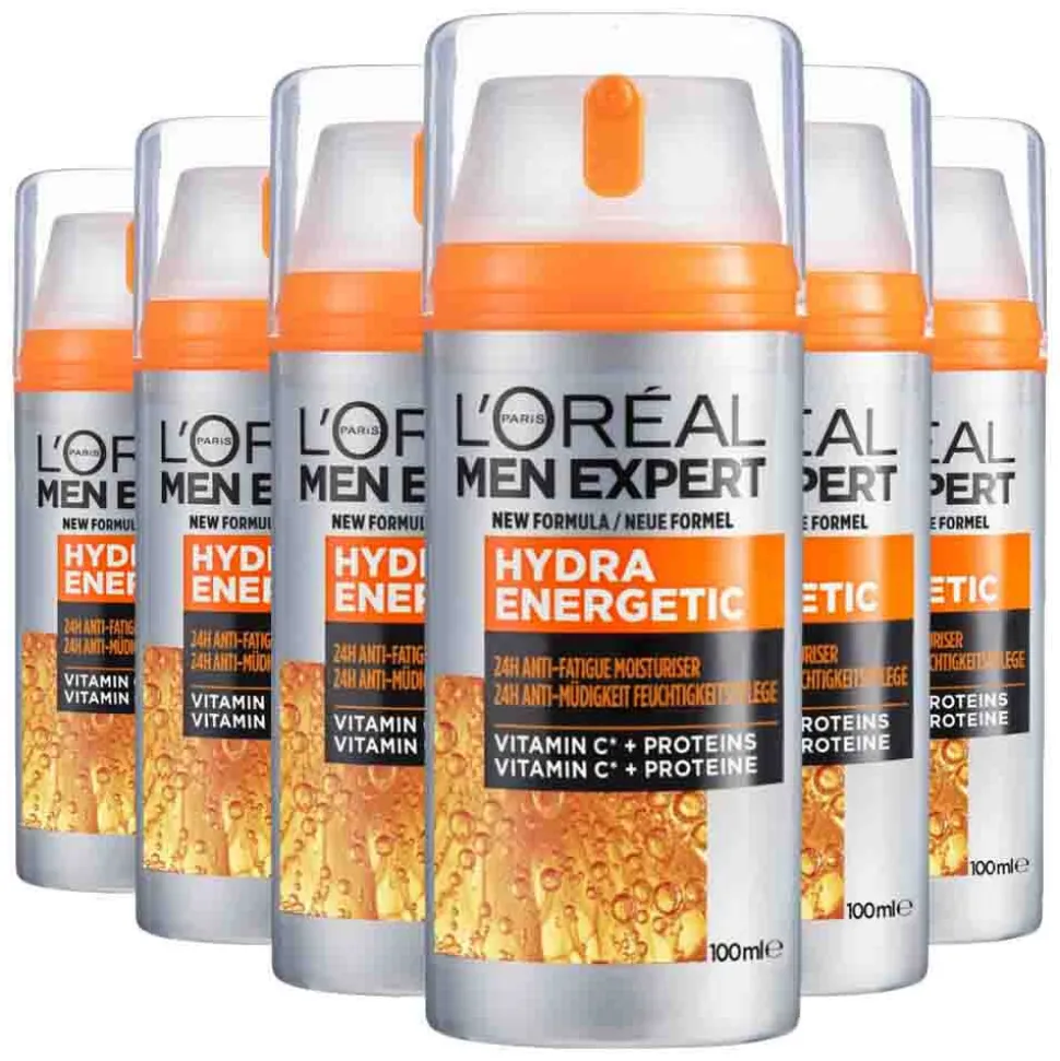 6x L'Oréal Men Expert Hydra Energetic Hydraterende Dagcrème 100 ml
