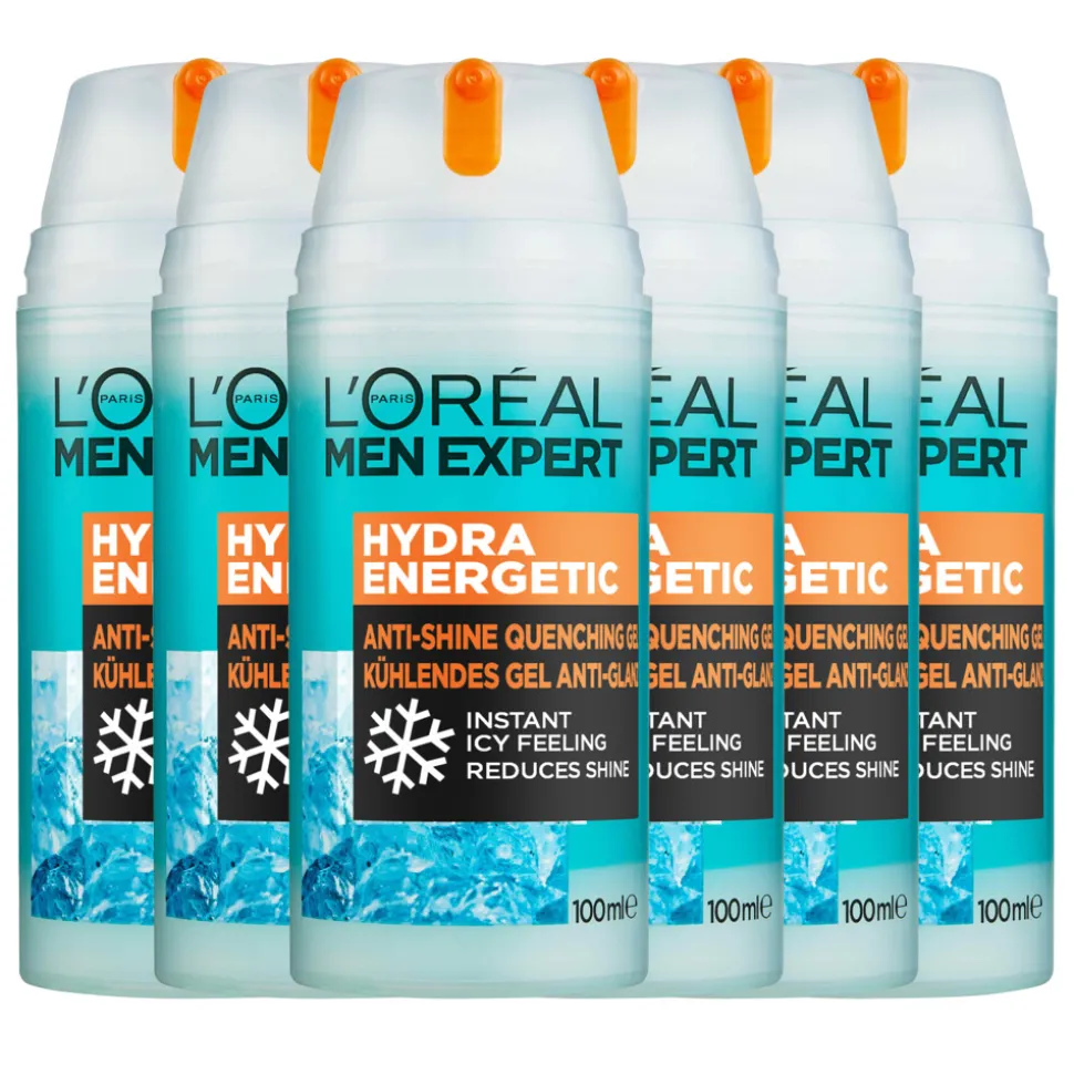 6x L'Oréal Men Expert Hydra Energetic Hydraterende Gel Dagcrème 100 ml