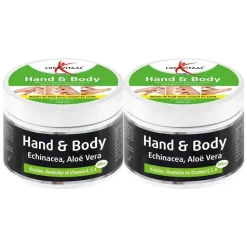 2x Lucovitaal Hand en Body Crème Echinacea & Aloë Vera 250 ml