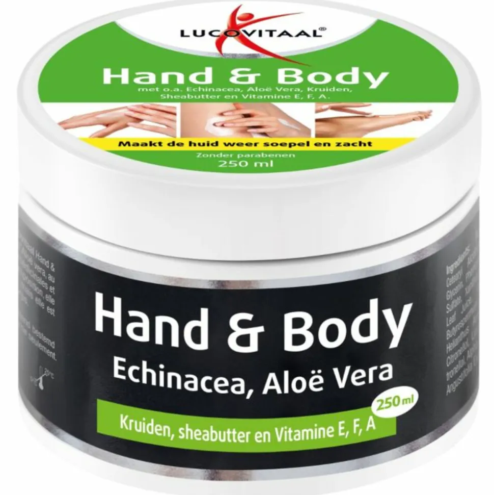 3x Lucovitaal Hand en Body Crème Echinacea & Aloë Vera 250 ml