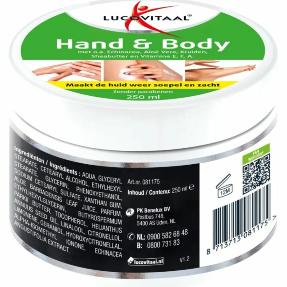 3x Lucovitaal Hand en Body Crème Echinacea & Aloë Vera 250 ml