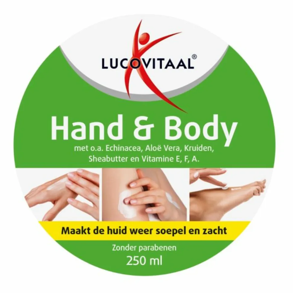 3x Lucovitaal Hand en Body Crème Echinacea & Aloë Vera 250 ml