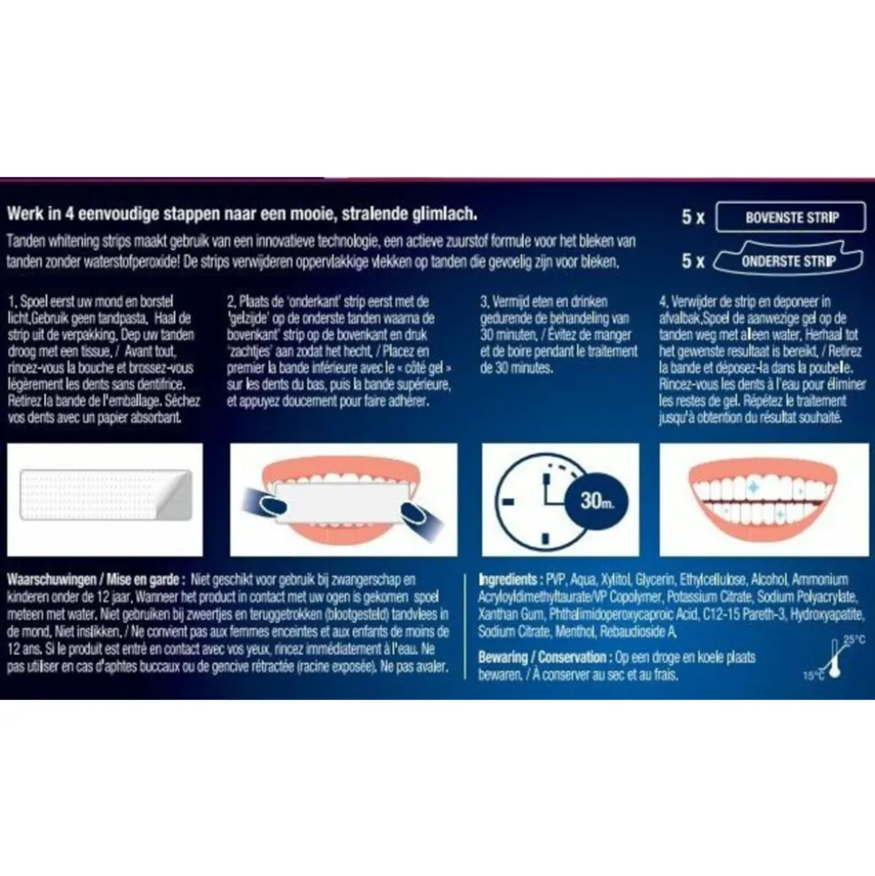 3x Lucovitaal Whitening Tandenstrips 5 sets