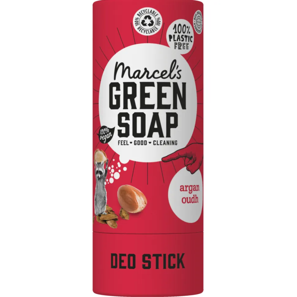 6x Marcel's Green Soap Deodorant Stick Argan & Oudh 40 gr