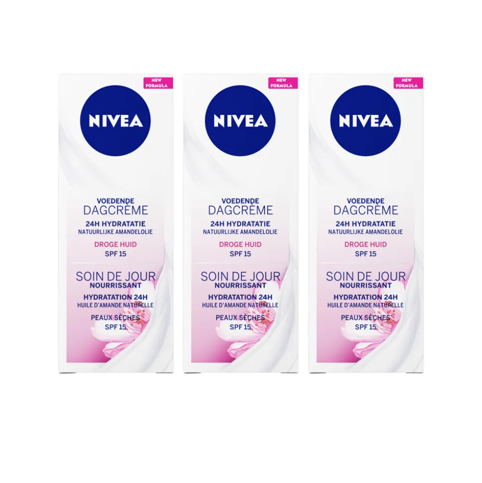 3x NIVEA Dagcrème Voedend SPF 15 50 ml