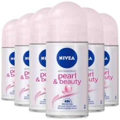 6x NIVEA Deodorant Pearl & Beauty Roll-On 50 ml