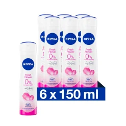 6x NIVEA Deodorant Spray Fresh Flowers 150 ml