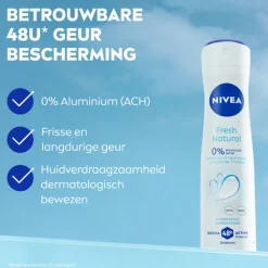 6x NIVEA Deodorant Spray Fresh Natural 150 ml