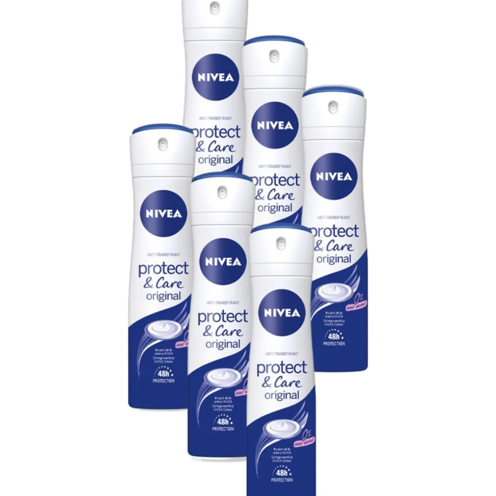 6x NIVEA Deodorant Spray Protect & Care 150 ml