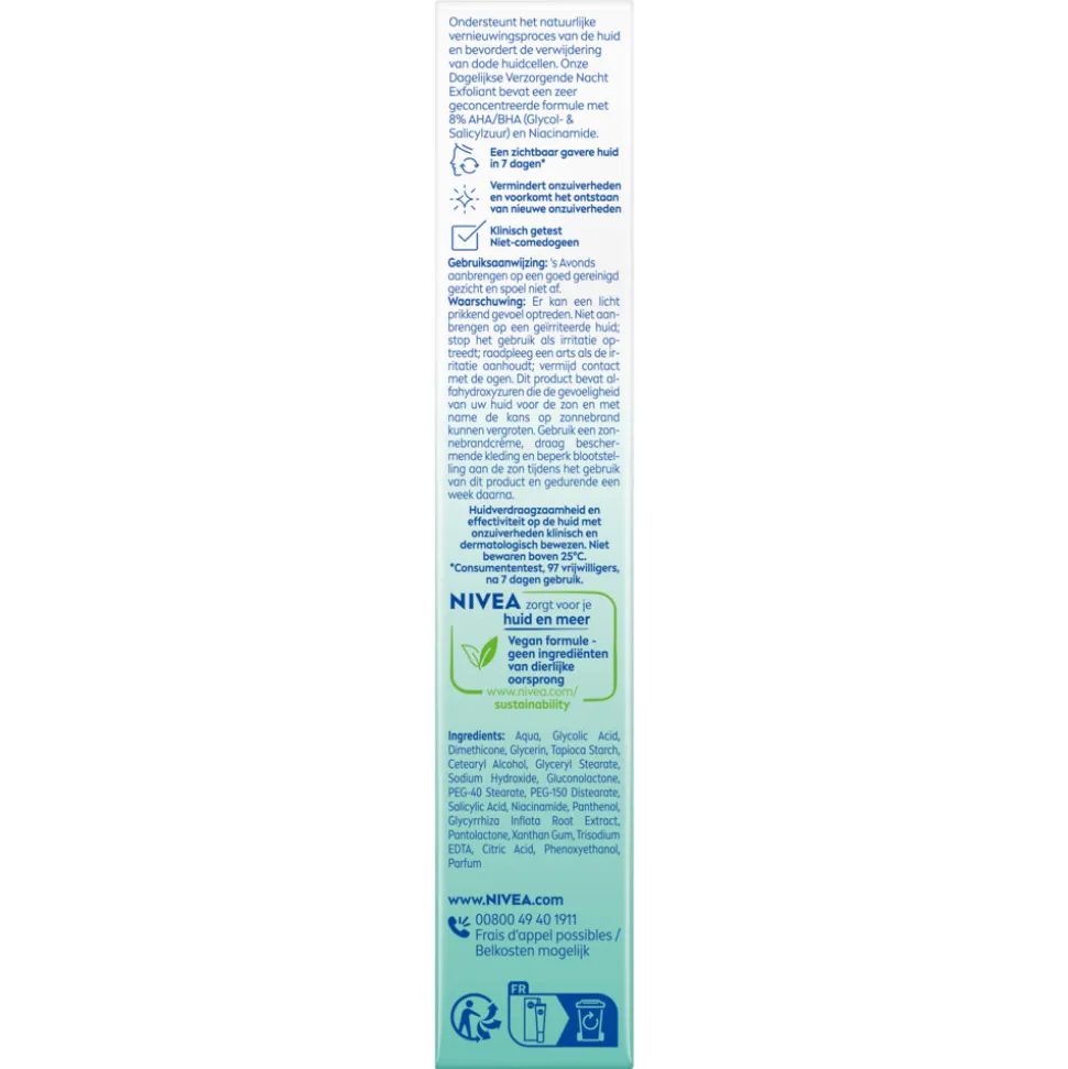 3x NIVEA Derma Skin Clear Nacht Exfoliant 40 ml