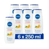 6x NIVEA Douchecrème Orange en Avocado 250 ml