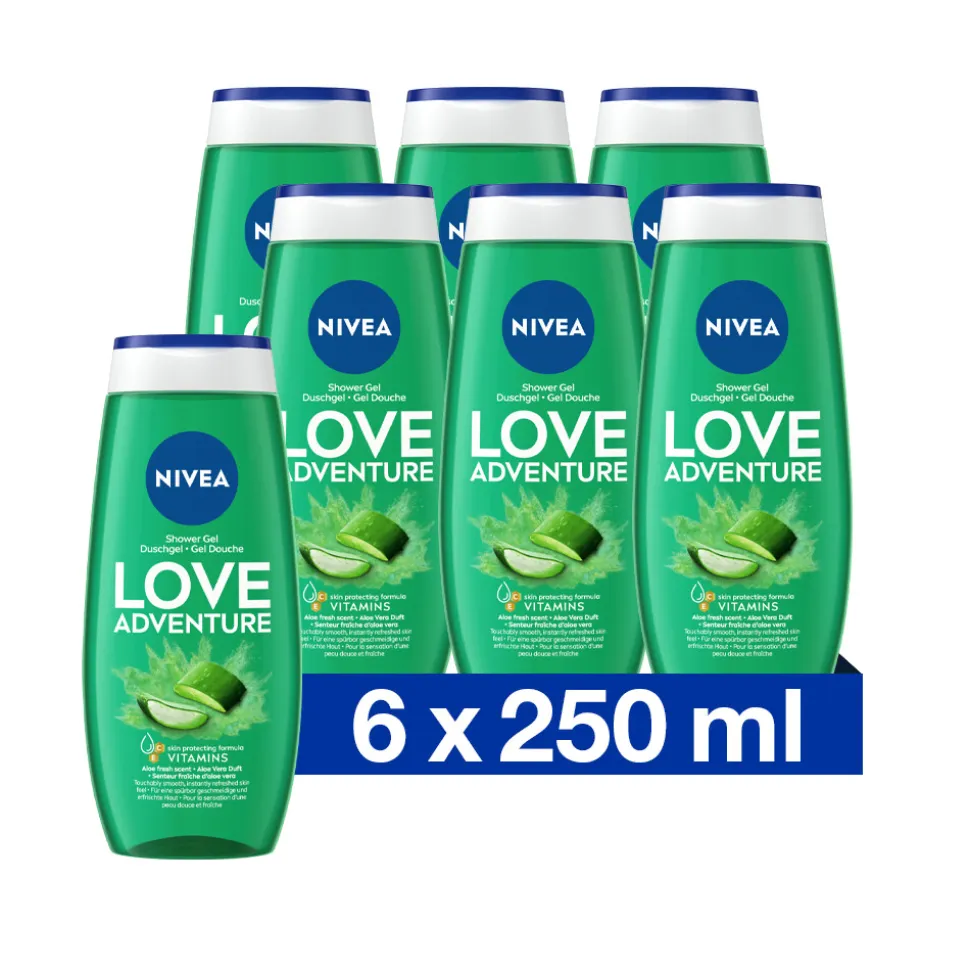 6x NIVEA Douchegel Love Nature 250 ml