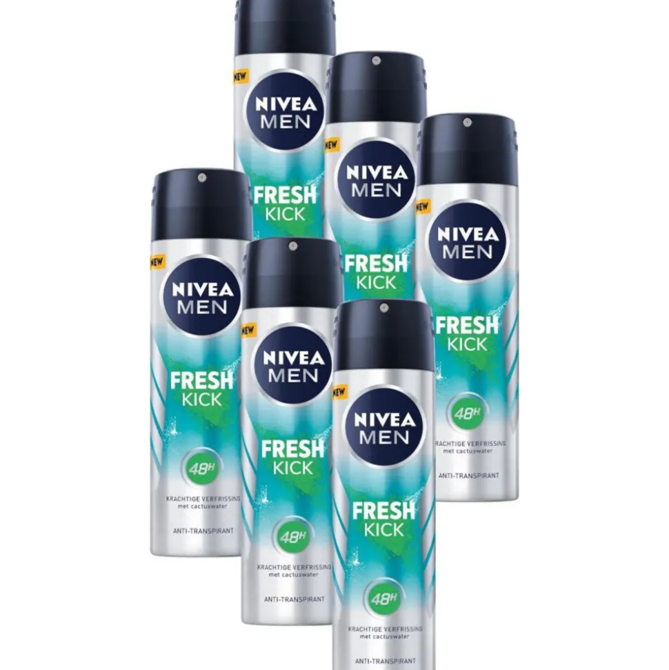 6x NIVEA Men Anti-Transpirant Spray Frech Kick 150 ml