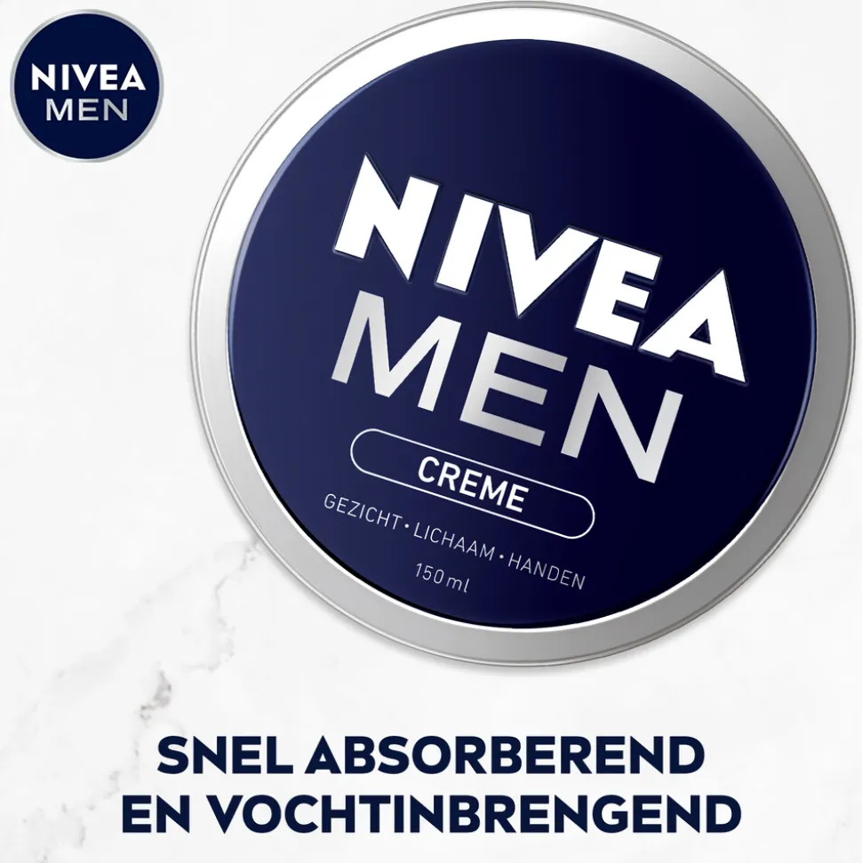5x NIVEA Men Crème Blik 150 ml