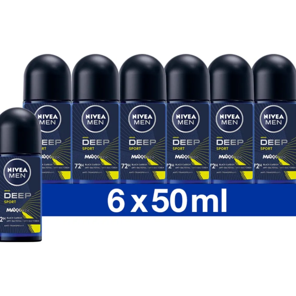 6x NIVEA Men Deodorant Roller Deep Sport 50 ml