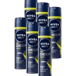 6x NIVEA Men Deodorant Spray Deep Sport 150 ml