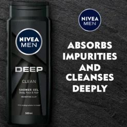 6x NIVEA Men Douchegel Deep Clean 500 ml