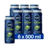 6x NIVEA Men Douchegel Energy 500 ml