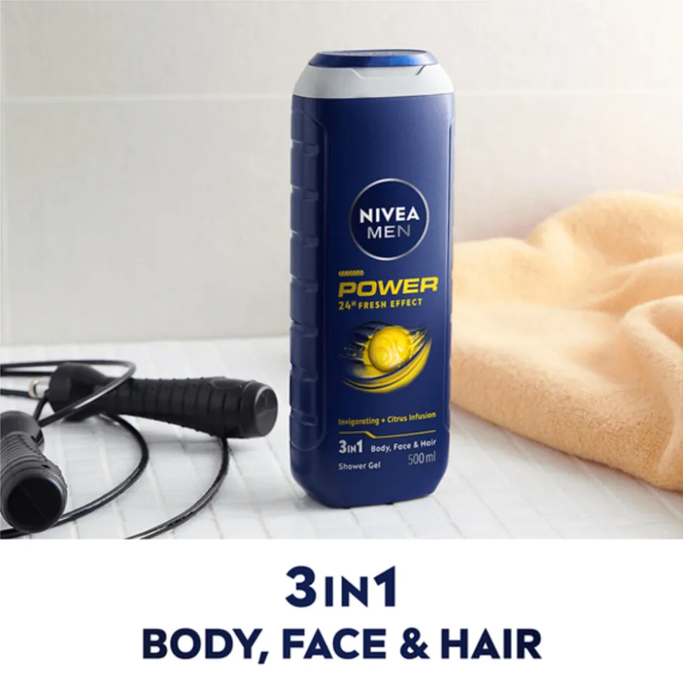 6x NIVEA Men Douchegel Power Refresh 250 ml