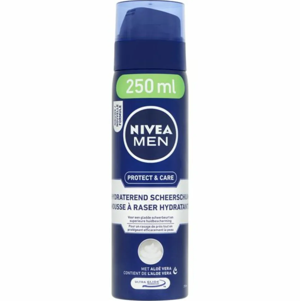 6x NIVEA Men Scheerschuim Protect & Care Hydraterend 250 ml