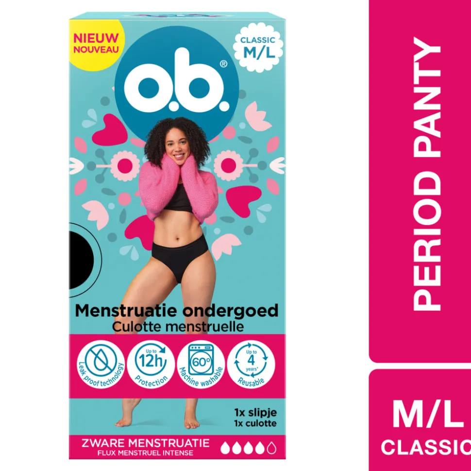 2x OB Herbruikbaar Menstruatie Ondergoed M/L