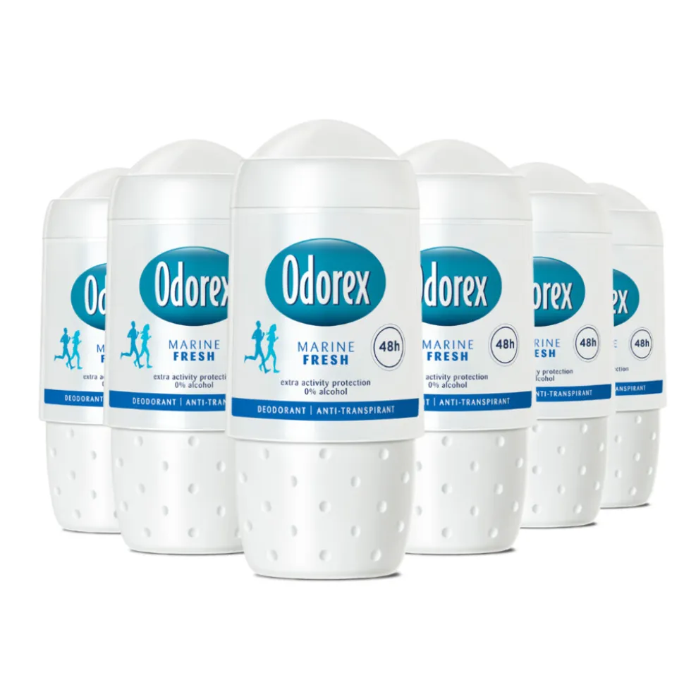 6x Odorex Deodorant Roller Marine Fresh 50 ml