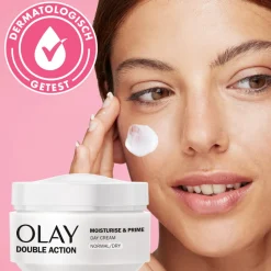 4x Olay Double Action Hydraterende Dagcrème en Primer 50 ml