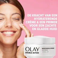 4x Olay Double Action Hydraterende Dagcrème en Primer 50 ml