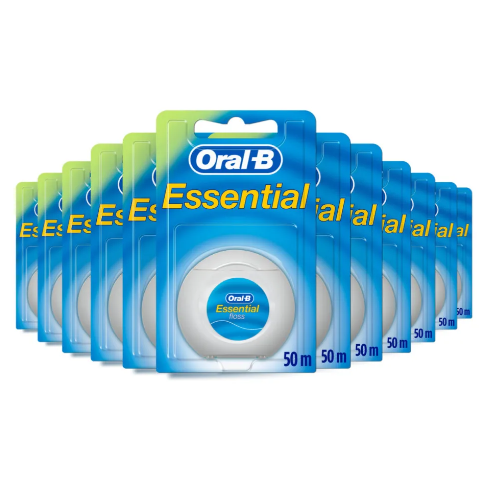 12x Oral-B Essential Floss Mint 50 meter
