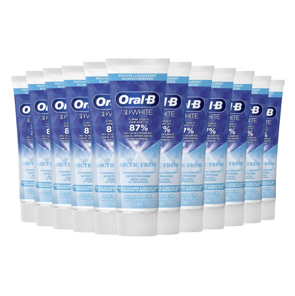 12x Oral-B Tandpasta 3D White Arctic Fresh 75 ml