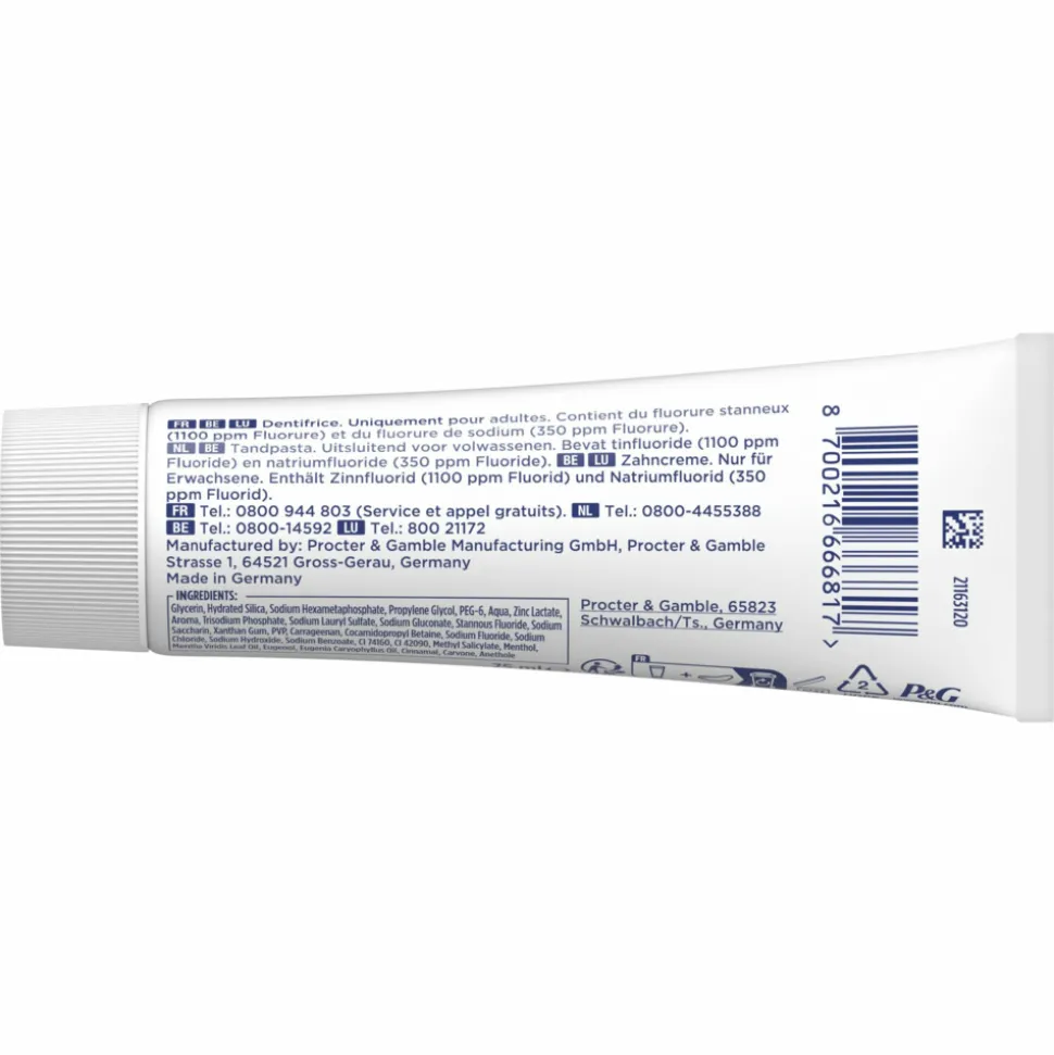 12x Oral-B Tandpasta Professional Tandsteencontrole Reinigingskristallen Extra Fris 75 ml