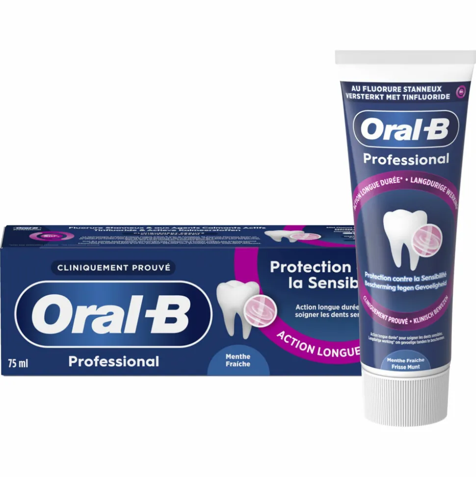 12x Oral-B Tandpasta Professional Bescherming Gevoelige Tanden Frisse Munt 75 ml
