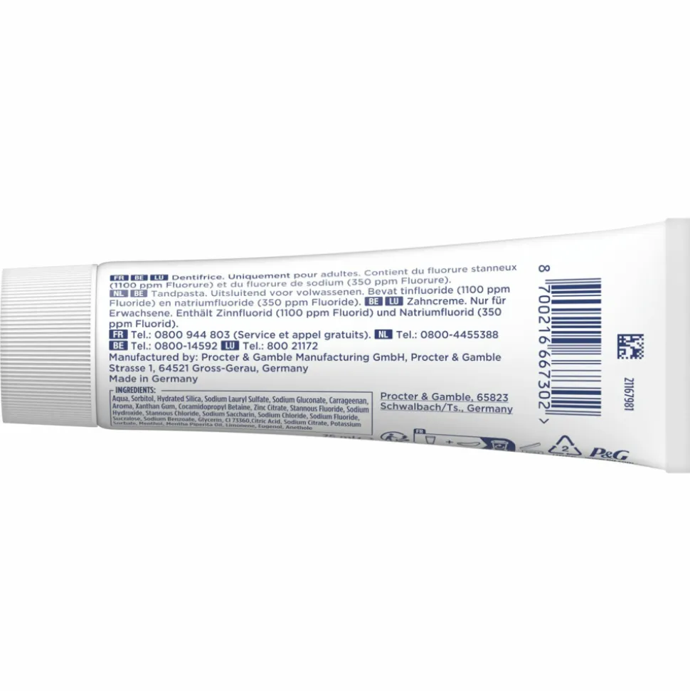 12x Oral-B Tandpasta Professional Bescherming Gevoelige Tanden Frisse Munt 75 ml