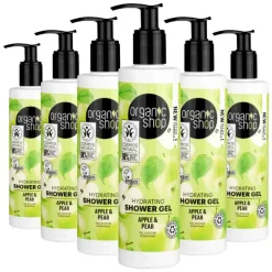 6x Organic Shop Douchegel Apple and Pear 280 ml