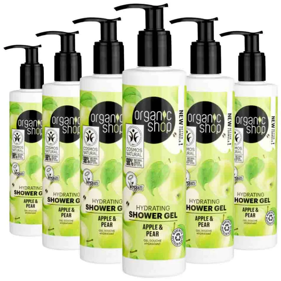 6x Organic Shop Douchegel Apple and Pear 280 ml