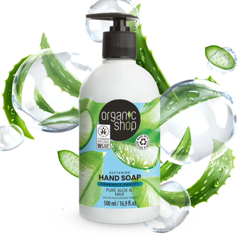 6x Organic Shop Handzeep Aloe and Milk 500 ml