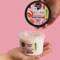 6x Organic Shop Nourishing Bodycrème Lychee 250 ml