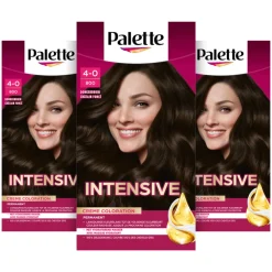 3x Palette Intensive Oil-Care Color Haarkleuring 800 Donkerbruin