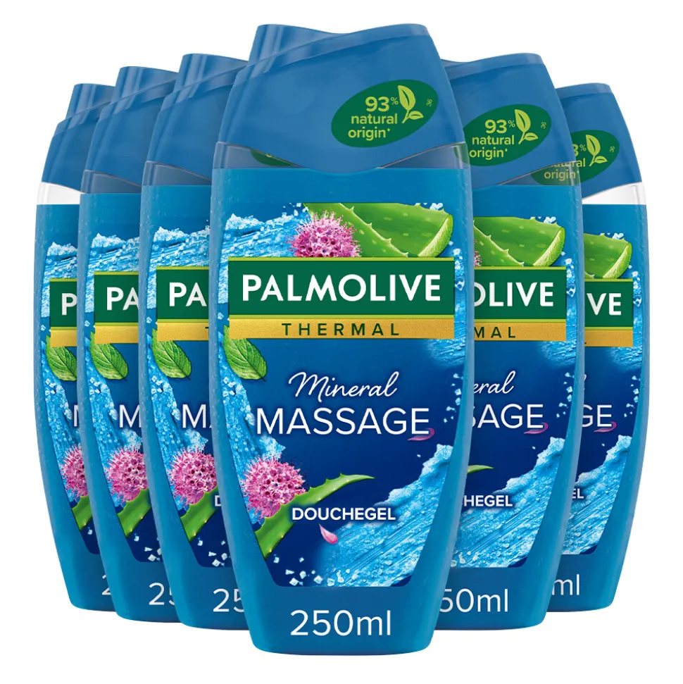 6x Palmolive Douchegel Thermal Mineral Massage 250 ml