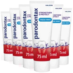 6x Parodontax Strenghten & Protect Tandpasta Fresh Mint 75 ml