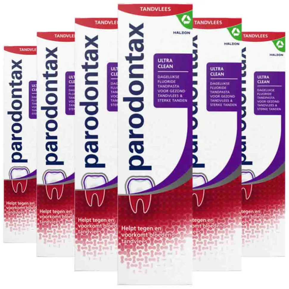 6x Parodontax Tandpasta bij Bloedend Tandvlees Ultra Clean 75 ml