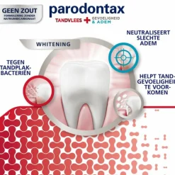 3x Parodontax Tandpasta Tandvlees + Gevoeligheid & Adem Whitening 75 ml