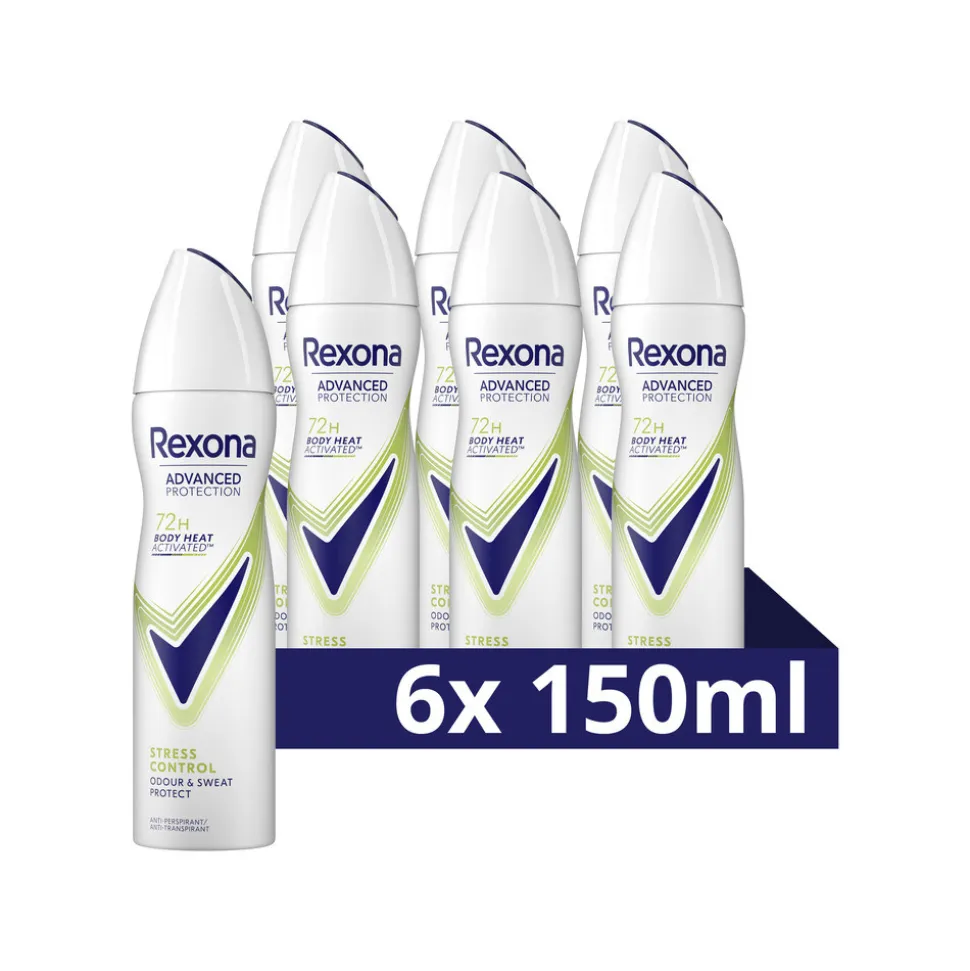 6x Rexona Deodorant Spray Advanced Protection Stress Control 150 ml